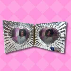 Crystal Clear Glass Double Heart Frame
